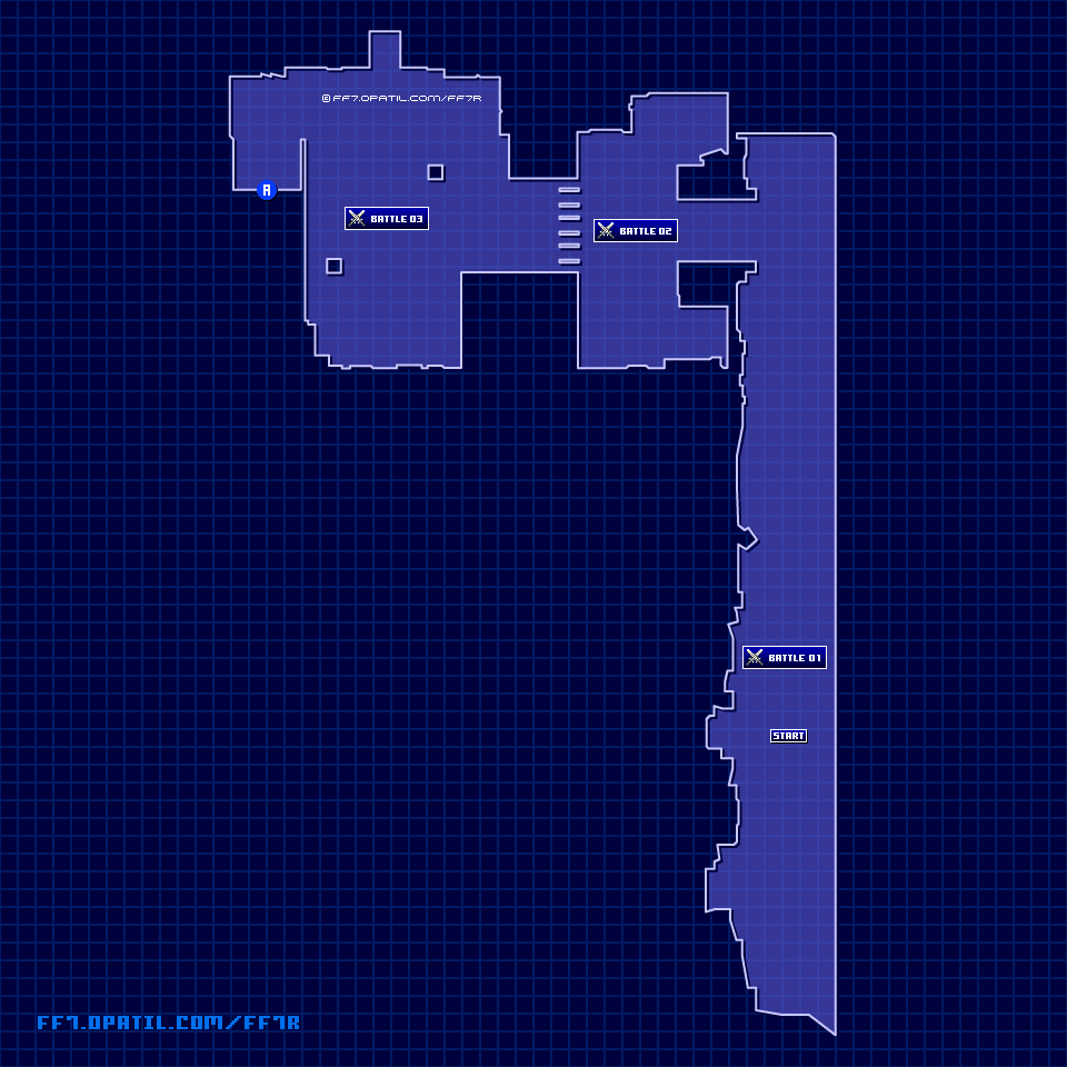 壱番魔晄炉駅 1Fのマップ画像 ／ FF7リメイク攻略・ファイナルファンタジー7リメイク攻略
