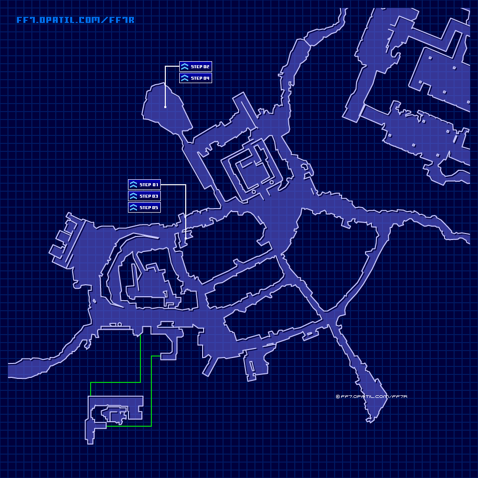 CHAPTER 03・化けネズミの軍団のマップ画像 ／ FF7リメイク攻略・ファイナルファンタジー7リメイク攻略