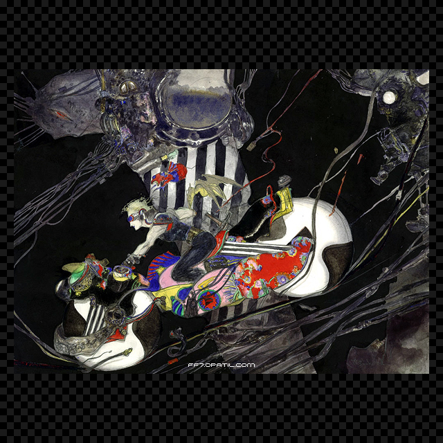 クラウド 画像 ─ FF7 天野喜孝氏のコンセプトアート：ファイナルファンタジー7 完全攻略