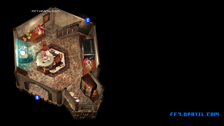 Aeris's House Map Image 2 : FF7 - Final Fantasy VII Walkthrough and Strategy Guide