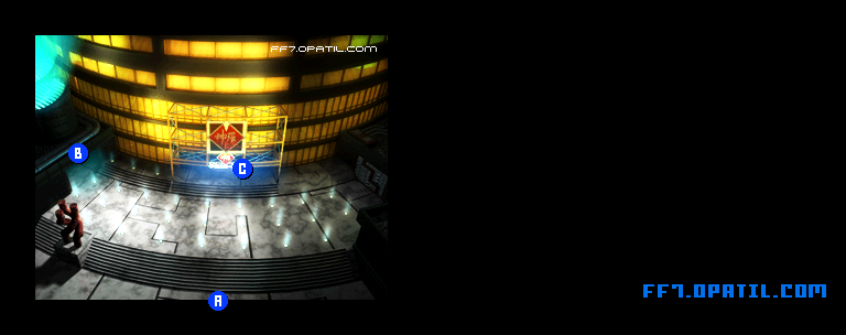 神羅ビル・エントランス〜59階2 マップ画像：ファイナルファンタジー7 完全攻略