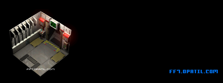 神羅ビル・エントランス〜59階7 マップ画像：ファイナルファンタジー7 完全攻略