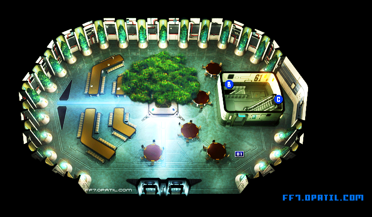 神羅ビル・61階 マップ画像：ファイナルファンタジー7 完全攻略