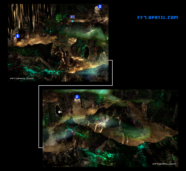 ギ族の洞窟2 マップ画像：ファイナルファンタジー7 完全攻略