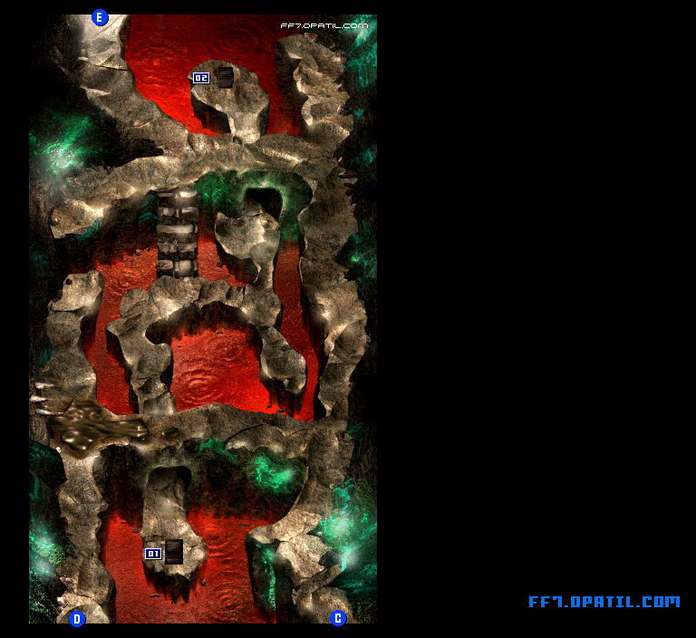 ギ族の洞窟3 マップ画像：ファイナルファンタジー7 完全攻略