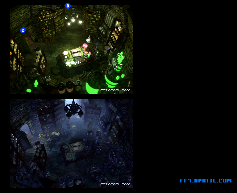 神羅屋敷地下4 マップ画像：ファイナルファンタジー7 完全攻略