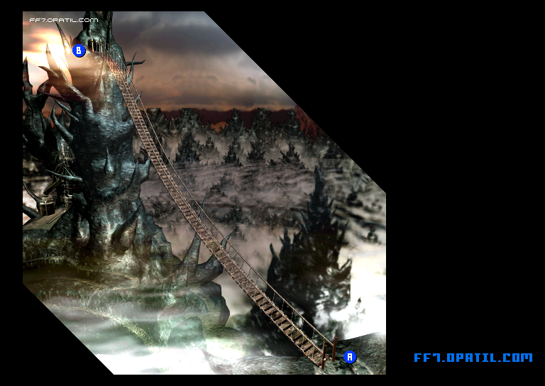 ニブル山2 マップ画像：ファイナルファンタジー7 完全攻略