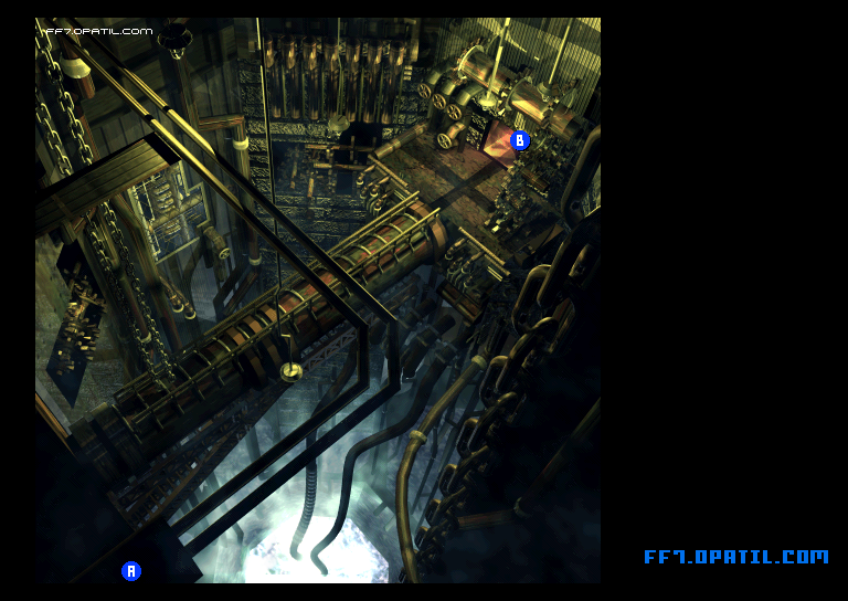 ニブル魔晄炉内部2 マップ画像：ファイナルファンタジー7 完全攻略