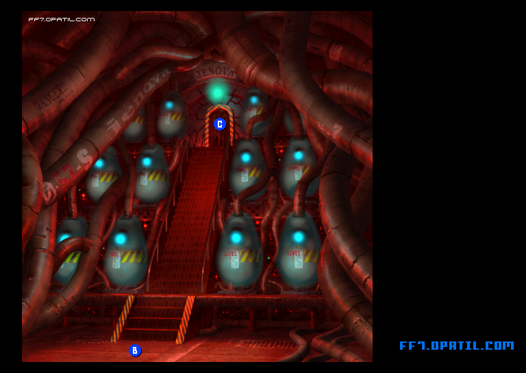 ニブル魔晄炉内部3 マップ画像：ファイナルファンタジー7 完全攻略
