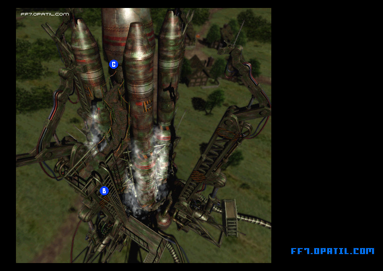 ロケット発射台2 マップ画像：ファイナルファンタジー7 完全攻略