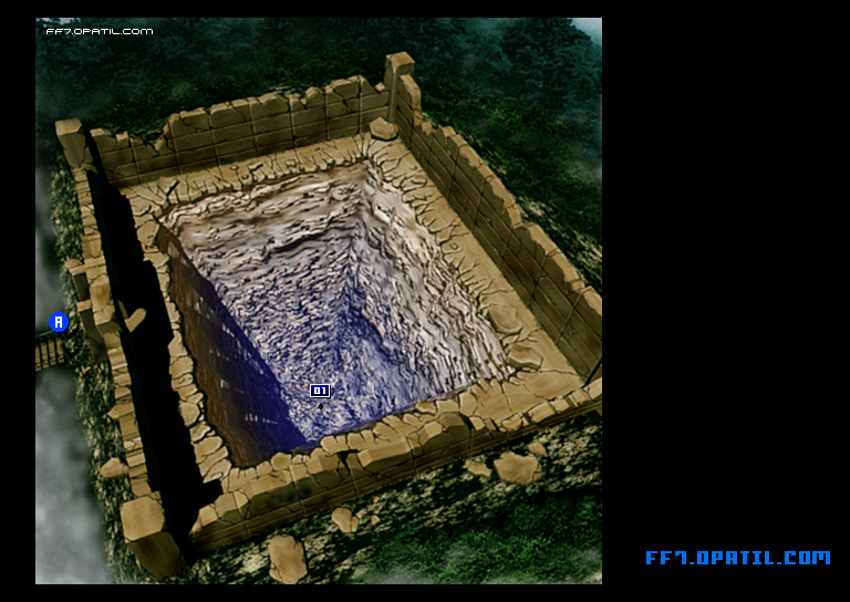 古代種の神殿・黒マテリア化2 マップ画像：ファイナルファンタジー7 完全攻略
