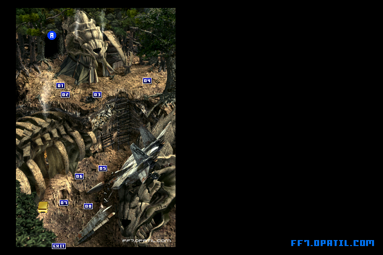 ボーンビレッジ1 マップ画像：ファイナルファンタジー7 完全攻略