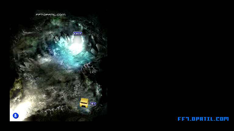 サンゴの谷洞窟2 マップ画像：ファイナルファンタジー7 完全攻略
