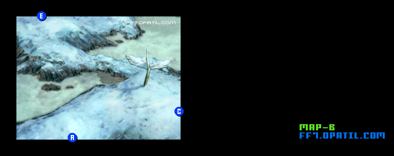 大氷河：エリアB マップ画像：ファイナルファンタジー7 完全攻略