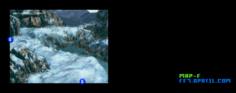 大氷河：エリアF マップ画像：ファイナルファンタジー7 完全攻略