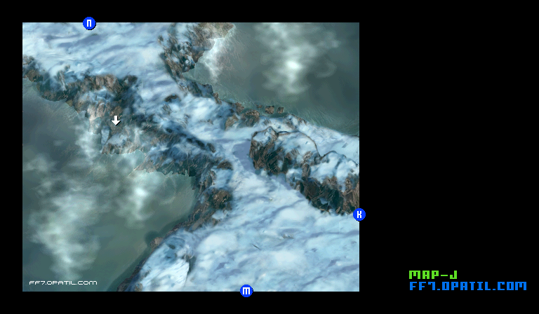 大氷河：エリアJ マップ画像：ファイナルファンタジー7 完全攻略