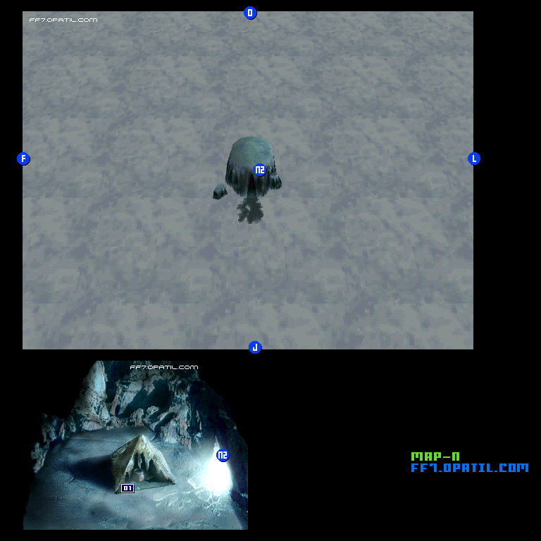 大氷河：エリアN マップ画像：ファイナルファンタジー7 完全攻略