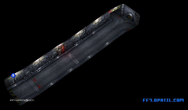 潜水艦ドックへの通路1 マップ画像：ファイナルファンタジー7 完全攻略