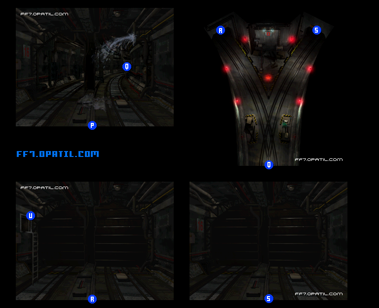 八番街螺旋トンネル5 マップ画像：ファイナルファンタジー7 完全攻略