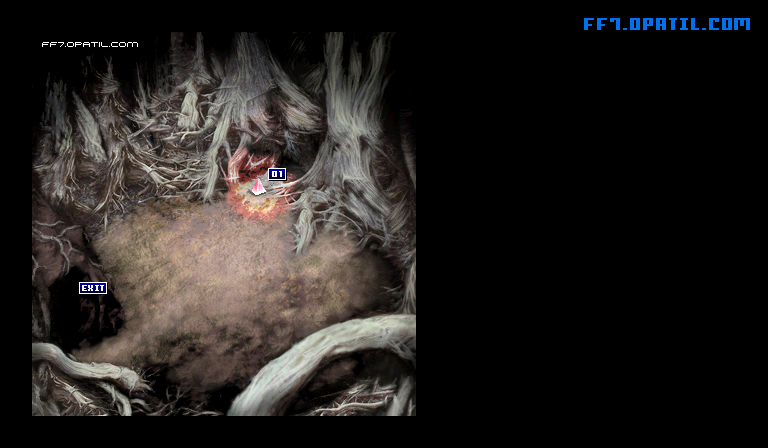 ラウンドアイランドのマテリア洞窟1 マップ画像：ファイナルファンタジー7 完全攻略
