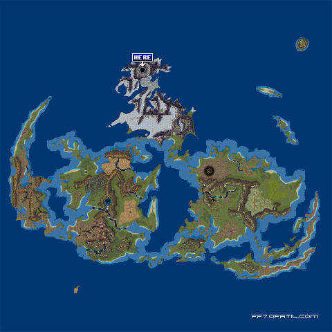 竜巻の迷宮 ─ ワールドマップ上の場所 ／ ファイナルファンタジー7 完全攻略